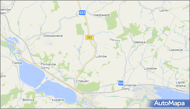 mapa Lubnów gmina Ziębice, Lubnów gmina Ziębice na mapie Targeo