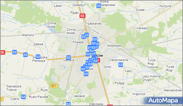 mapa Łuków, Łuków na mapie Targeo