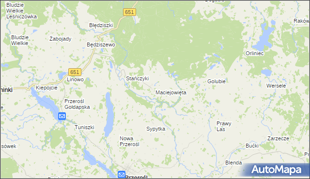 mapa Maciejowięta, Maciejowięta na mapie Targeo