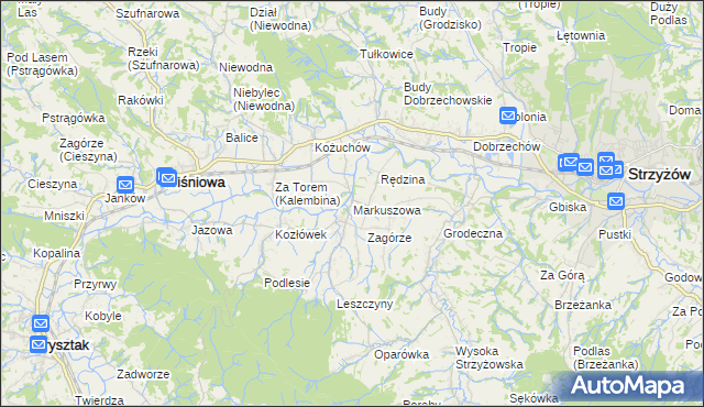 mapa Markuszowa, Markuszowa na mapie Targeo