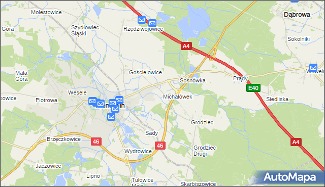 mapa Michałówek gmina Niemodlin, Michałówek gmina Niemodlin na mapie Targeo