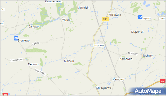 mapa Modrakowo, Modrakowo na mapie Targeo