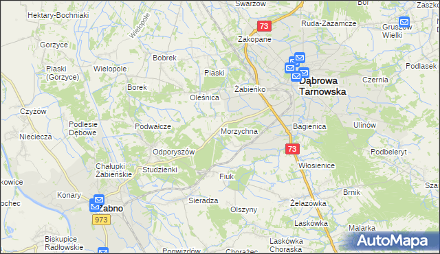 mapa Morzychna, Morzychna na mapie Targeo