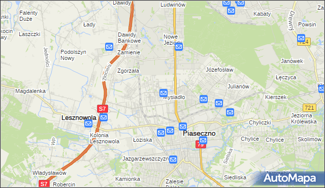 mapa Mysiadło, Mysiadło na mapie Targeo