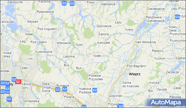 mapa Nidek, Nidek na mapie Targeo