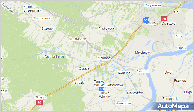 mapa Niekrasów, Niekrasów na mapie Targeo