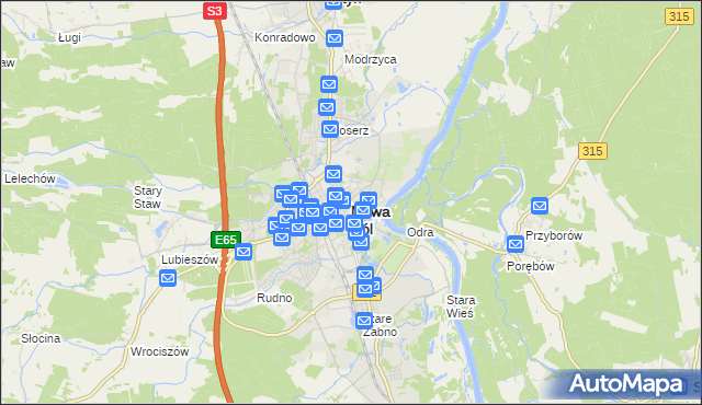 mapa Nowa Sól, Nowa Sól na mapie Targeo