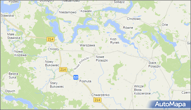 mapa Nowe Polaszki, Nowe Polaszki na mapie Targeo