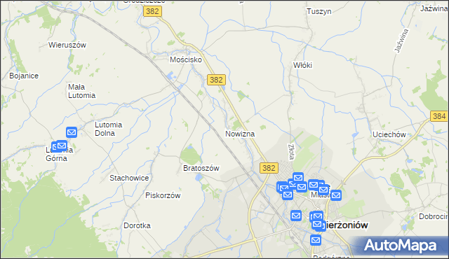 mapa Nowizna gmina Dzierżoniów, Nowizna gmina Dzierżoniów na mapie Targeo