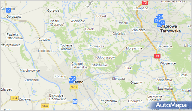 mapa Odporyszów, Odporyszów na mapie Targeo