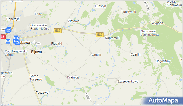 mapa Omule, Omule na mapie Targeo