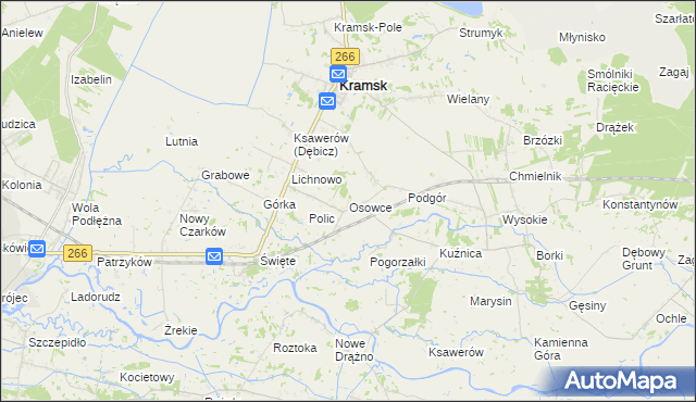 mapa Osowce, Osowce na mapie Targeo