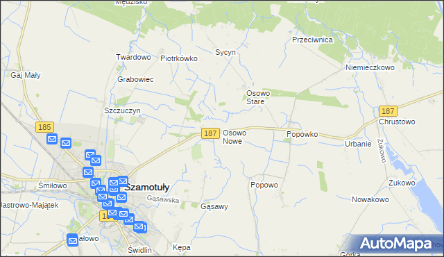 mapa Osowo Nowe, Osowo Nowe na mapie Targeo