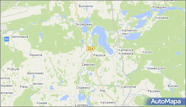 mapa Pałubice, Pałubice na mapie Targeo