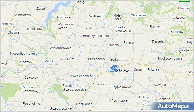 mapa Pękosławice, Pękosławice na mapie Targeo