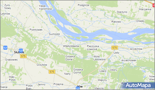 mapa Pieczyska Iłowskie, Pieczyska Iłowskie na mapie Targeo
