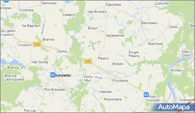 mapa Plewno, Plewno na mapie Targeo
