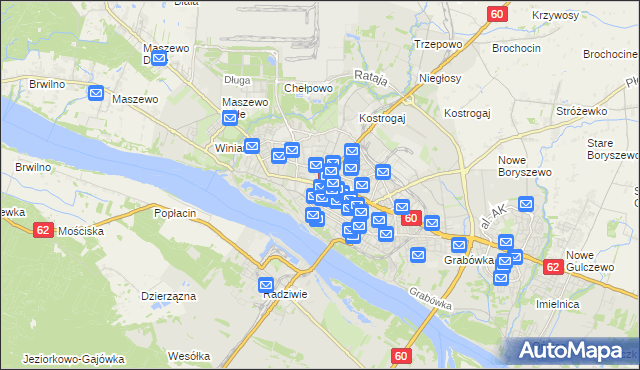mapa Płock, Płock na mapie Targeo