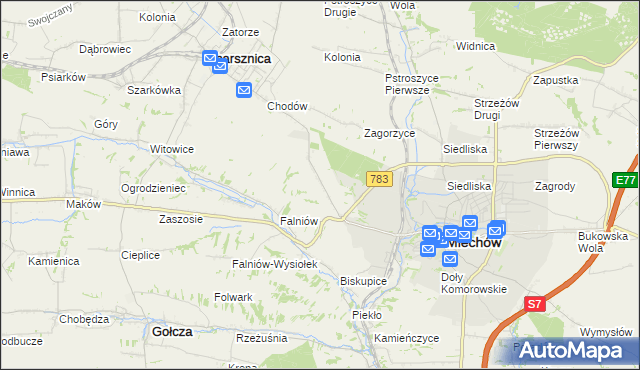 mapa Podmiejska Wola, Podmiejska Wola na mapie Targeo