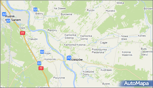 mapa Podolszynka Ordynacka, Podolszynka Ordynacka na mapie Targeo