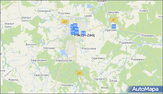 mapa Połczyńska, Połczyńska na mapie Targeo