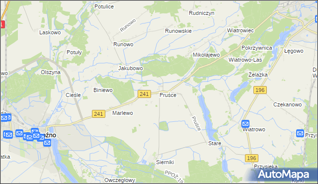 mapa Pruśce, Pruśce na mapie Targeo