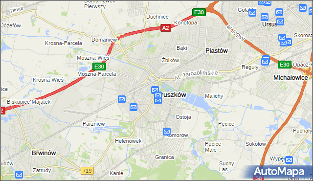 mapa Pruszków, Pruszków na mapie Targeo