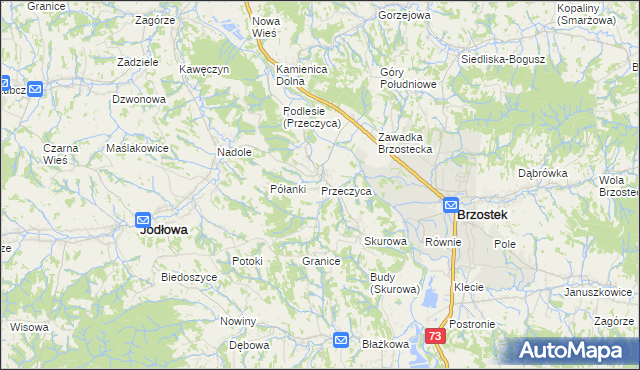 mapa Przeczyca, Przeczyca na mapie Targeo