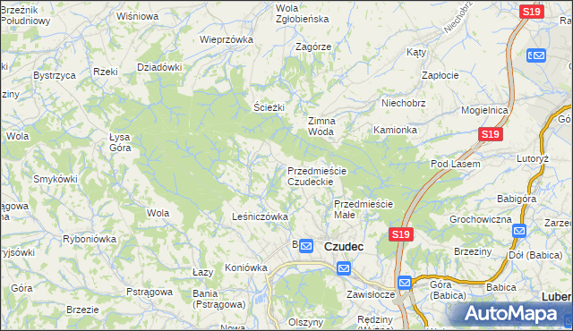 mapa Przedmieście Czudeckie, Przedmieście Czudeckie na mapie Targeo