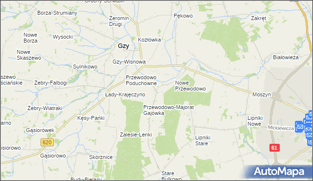 mapa Przewodowo-Majorat, Przewodowo-Majorat na mapie Targeo