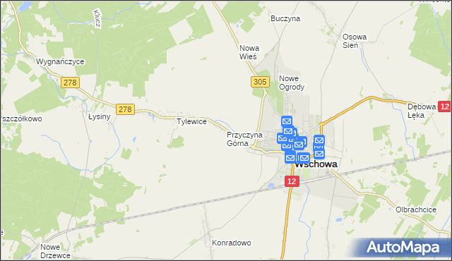 mapa Przyczyna Górna, Przyczyna Górna na mapie Targeo