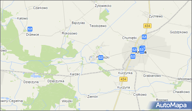 mapa Pudliszki, Pudliszki na mapie Targeo