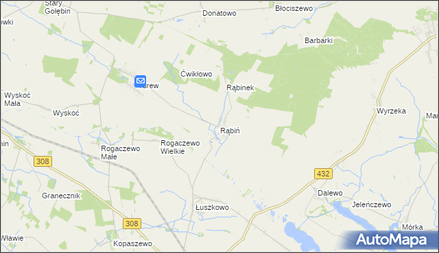 mapa Rąbiń, Rąbiń na mapie Targeo