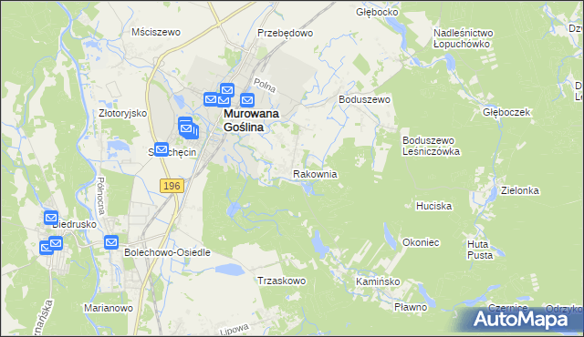 mapa Rakownia, Rakownia na mapie Targeo