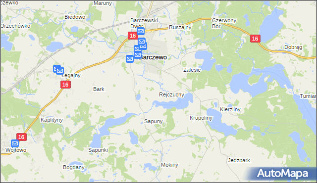 mapa Rejczuchy, Rejczuchy na mapie Targeo