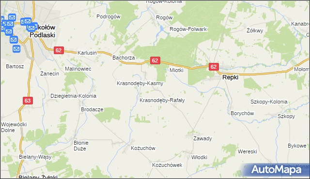 mapa Remiszew Mały, Remiszew Mały na mapie Targeo