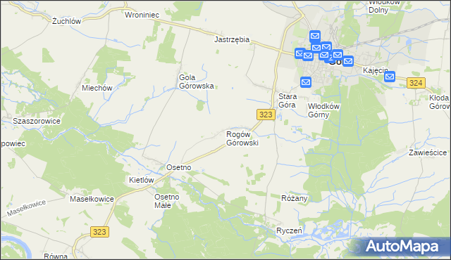 mapa Rogów Górowski, Rogów Górowski na mapie Targeo