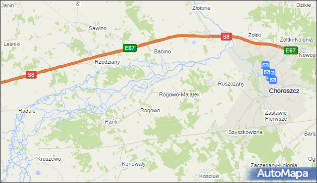 mapa Rogowo-Majątek, Rogowo-Majątek na mapie Targeo