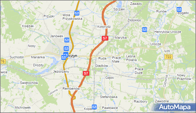 mapa Ruda gmina Tarczyn, Ruda gmina Tarczyn na mapie Targeo