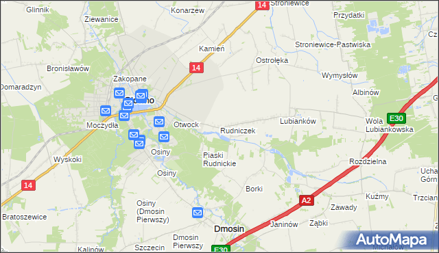 mapa Rudniczek, Rudniczek na mapie Targeo