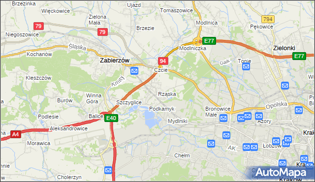 mapa Rząska, Rząska na mapie Targeo