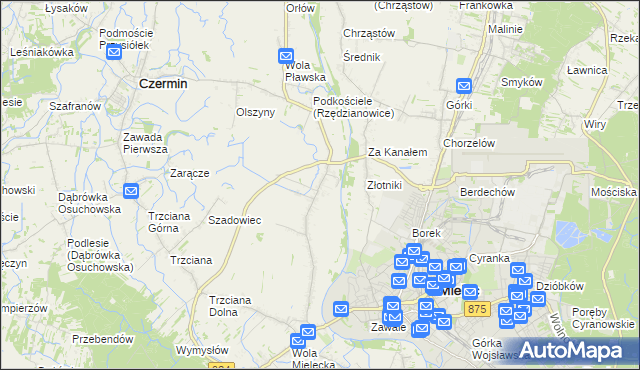 mapa Rzędzianowice, Rzędzianowice na mapie Targeo