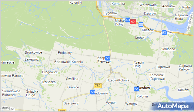 mapa Rzepin Pierwszy, Rzepin Pierwszy na mapie Targeo