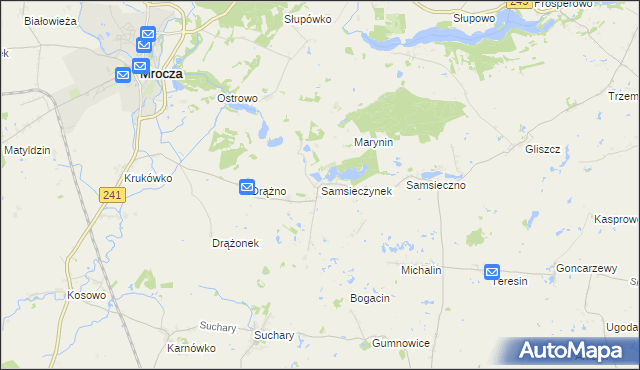mapa Samsieczynek, Samsieczynek na mapie Targeo
