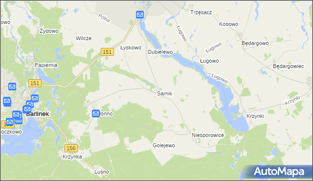 mapa Sarnik, Sarnik na mapie Targeo