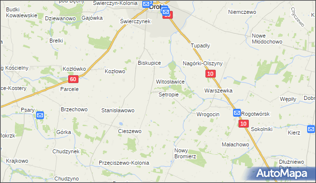 mapa Setropie, Setropie na mapie Targeo