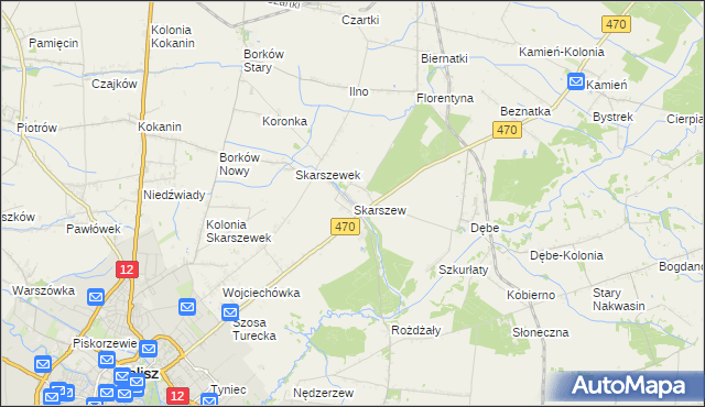 mapa Skarszew, Skarszew na mapie Targeo