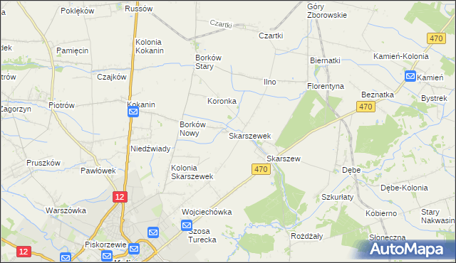 mapa Skarszewek, Skarszewek na mapie Targeo