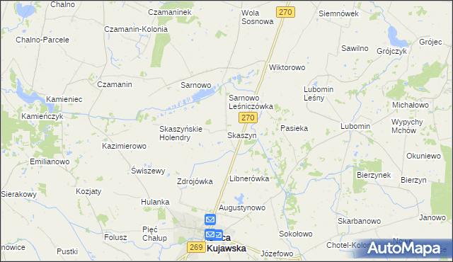 mapa Skaszyn, Skaszyn na mapie Targeo
