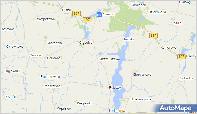 mapa Skrzetuszewo, Skrzetuszewo na mapie Targeo